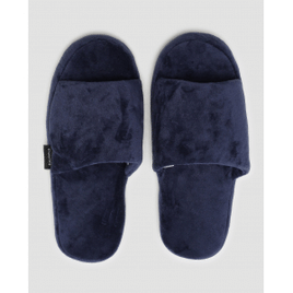 Pantufa masculina slipper aberta peluciada azul | Pool Tam 39-40