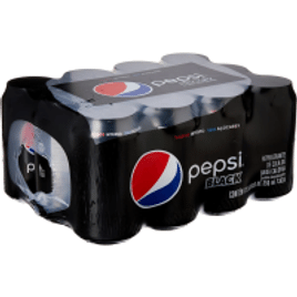 Pack Refrigerante Pepsi Black Lata Zero Açúcar 350ml - 12 Unidades