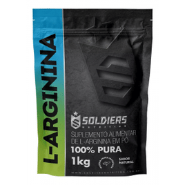 Arginina Em Pó 1kg 100% Pura Importada - Soldiers Nutrition