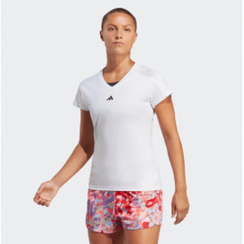 Camiseta Gola V Aeroready Train Essentials Minimal Branding - Feminina