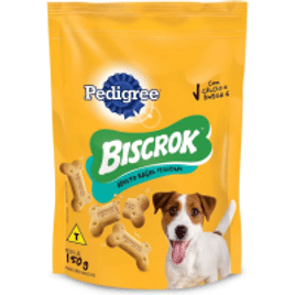 3 Unidades Biscoito Pedigree Biscrok para Cães Adultos Raças Pequenas 150g