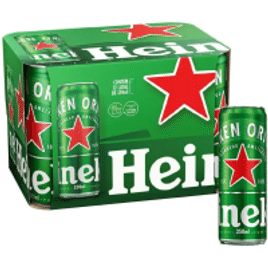 4 Packs de Cerveja Heineken Premium Puro Malte 350ml Sleek Caixa 12 Unidades