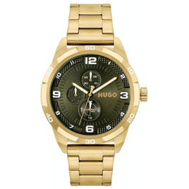 Relógio Hugo Masculino Aço Dourado 1530277