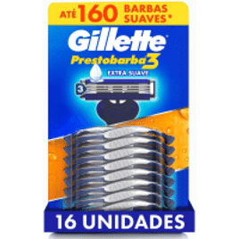 Aparelho de Barbear Gillette Prestobarba3 - 16 Unidades