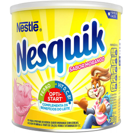 2 Unidades Pó Para o Preparo de Bebida Sabor Morango Nestlé Nesquik 380g