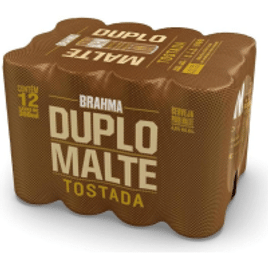 Pack de Brahma Duplo Malte Tostada Sleek 350Mml - 12 Unidades