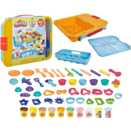 Play-Doh Super Sobremesas - Com mais de 40 acessórios Play-Doh e 10 potes de massinha - F7503 - Hasbro