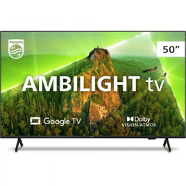 Smart Tv 50 Uhd 4k Philips 50pug7908 Google Voz Bluetooth Dolby Vision Preto Bivolt