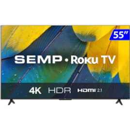 Smart TV Semp LED 55" 4K UHD Wi-Fi Roku HDR - 55RK8600
