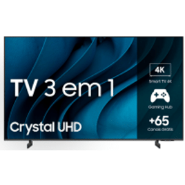 Smart TV 65” UHD 4K LED Crystal Samsung 65CU8000 2023 Wi-Fi Bluetooth Alexa 3 HDMI - UN65CU8000GXZD