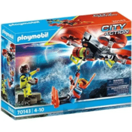 Playmobil Resgate na Agua com Cachorrov - City Action 70141