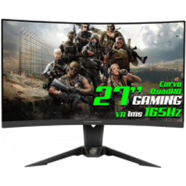 Monitor Gamer ASRock Phantom Gaming 27" Curvo VA QHD 1ms 165Hz FreeSync Premium HDMI/DP - PG27Q15R2A