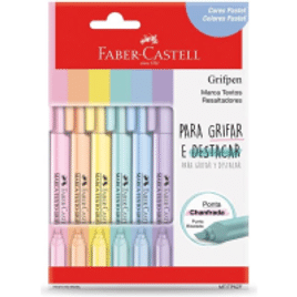 Caneta Marca Texto Faber-Castell Grifpen Tons Pastel - 6 Cores