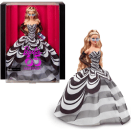 Boneca de Coleção Barbie Signature 65° Aniversário com Suporte e Certificado de Autenticidade