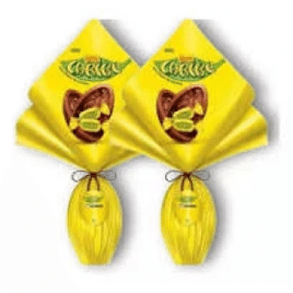 2 Unidades Ovo De Páscoa Com Flocos De Banana Caribe Garoto 229g