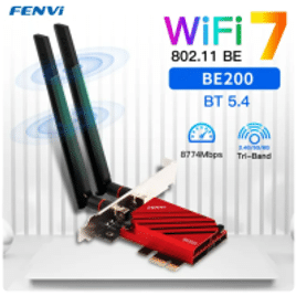 Adaptador Wi-Fi Fenvi 7 Tri Band BE200PRO PCIE BE200NGW Bluetooth 5.4 FV-BE8800