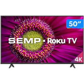 Smart TV Semp Roku LED 50” Rk8500 4k UHD HDR Wi-Fi Dual Band 4 HDMI 1 USB - 50RK8500