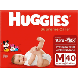 Fralda Huggies Supreme Care Mega M - 40 unidades