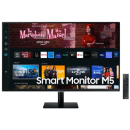 Smart Monitor Samsung M5 27" FHD Tela Plana 60Hz 4ms HDMI USB Smart Hub Gaming Hub AirPlay - LS27CM500ELXZD