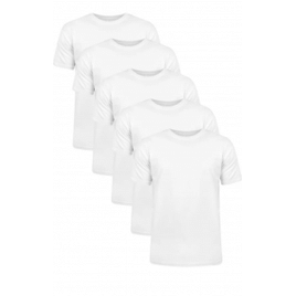 Kit 5 Camisetas Masculinas Básicas 100% Algodão Penteado