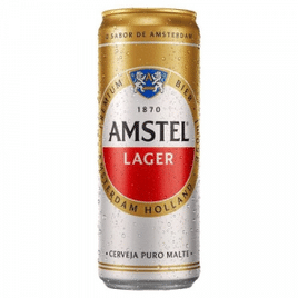 3 Unidades de Cerveja Amstel Lager Lata 350ml
