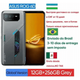 Smartphone ASUS ROG 6D 12GB RAM 256GB Ultimate MediaTek Tela 6.78" Carregamento Rápido NFC
