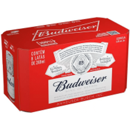 Pack Cerveja Budweiser Lata 269ml - 08 Unidades