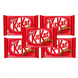 5 Unidades - Chocolate Kit Kat ao Leite Nestlé - 415g