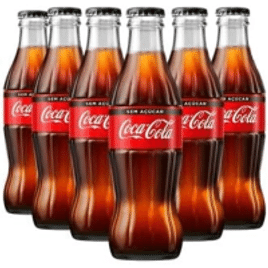 Coca Cola Zero Açúcar Vidro 250ml – 12 Unidades