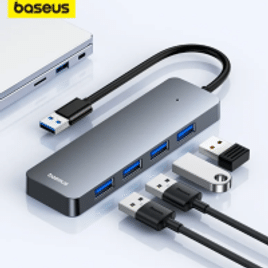 HUB USB Baseus 4 em 1 para Notebook 4 saídas USB 3.0
