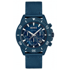 Relógio Boss Masculino Nylon Azul 1513919