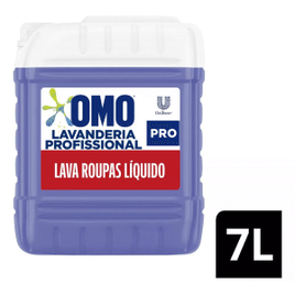 2 Unidades Sabão Liquido Omo Pro Lavanderia Profissional 7L (Total 14 litros)