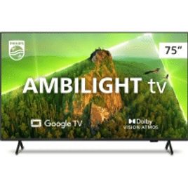 Smart TV Philips 75" Ambilight UHD 4K LED Google TV - 75PUG7908/78