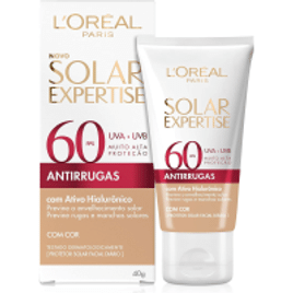 Protetor Solar Facial L'Oréal Paris Solar Expertise Antirrugas FPS60 Com Cor - 50g
