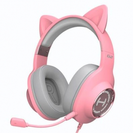 Headset Gamer Edifier G2II Pink Cat, RGB, 7.1 Virtual Som Surround, Drivers 50mm, Rosa - G2II