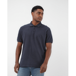 Camisa polo masculina regular textura listras azul | Original by