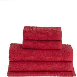 Jogo de toalhas Buddemeyer Florentina Banho Vermelho 5 peças