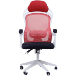 Cadeira De Escritório Presidente Com Rodinha Fortt Trento Vermelha - Cpf11-v