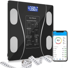 Balança Digital Bioimpedância Com Bluetooth Aplicativo Peso Analisador Corporal Gordura 180kg
