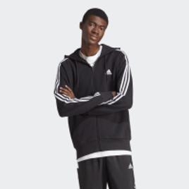 Moletinho Adidas Capuz Zíper Essentials 3-Stripes