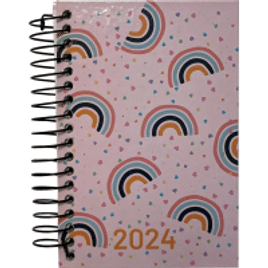 Agenda 2024 Clássica Diária Espiral - Confetti