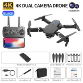 Drone Profissional E88 4K Dual Câmera