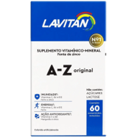 2 Unidades Suplemento Vitamínico Lavitan A-Z Original com 60 Comprimidos