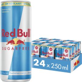 Pack de 24 Latas Red Bull Energético Sem Açúcar - 250ml
