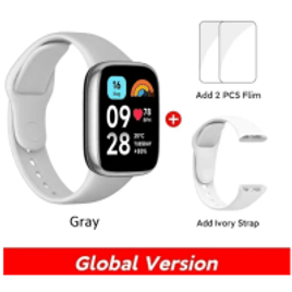 Smartwatch Xiaomi Redmi Watch 3 Active + 2 Películas + Pulseira Extra