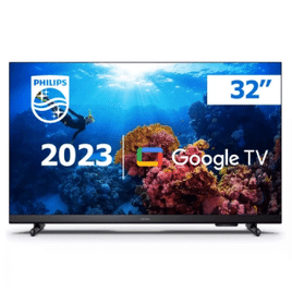 Smart TV Philips 32" Google TV HD Comando de Voz HDR10 WiFi 5G Bluetooth 3 hdmi - 32PHG6918/78