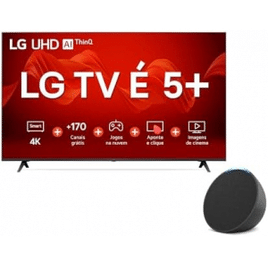 Smart TV 55" 4K LG UHD Thinq AI 55UR9050PSA + Smart Speaker Echo Pop