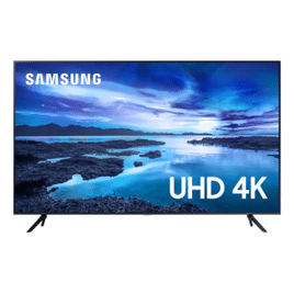 Smart TV Samsung 60" 4K UHD Bluetooth HDMI/USB Alexa/Google Assistant Tela Infinita Cinza Titan - UN60AU7700GXZD
