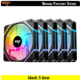 Kit 5 Fans Aigo AM12 PRO RGB 81.6 CFM