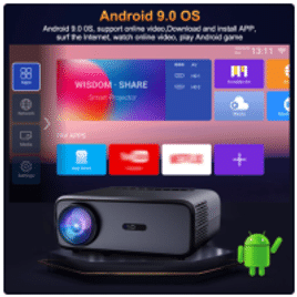 Projetor ThundeaL TD97Pro Full HD 1920x1080 4K com WiFi Android e Espelhamento de Tela